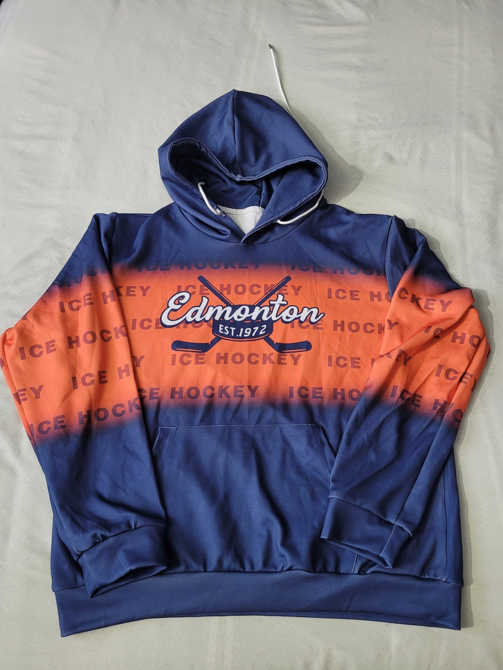 Edmonto Hockey Blue & Orange Hoodie